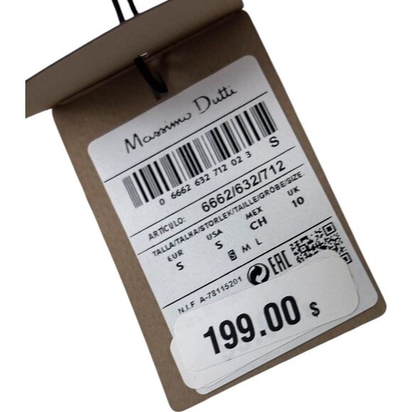 Massimo Dutti Womens Midi Dress Size S off White Halter Neck 6662/632 NWT - Picture 7 of 11